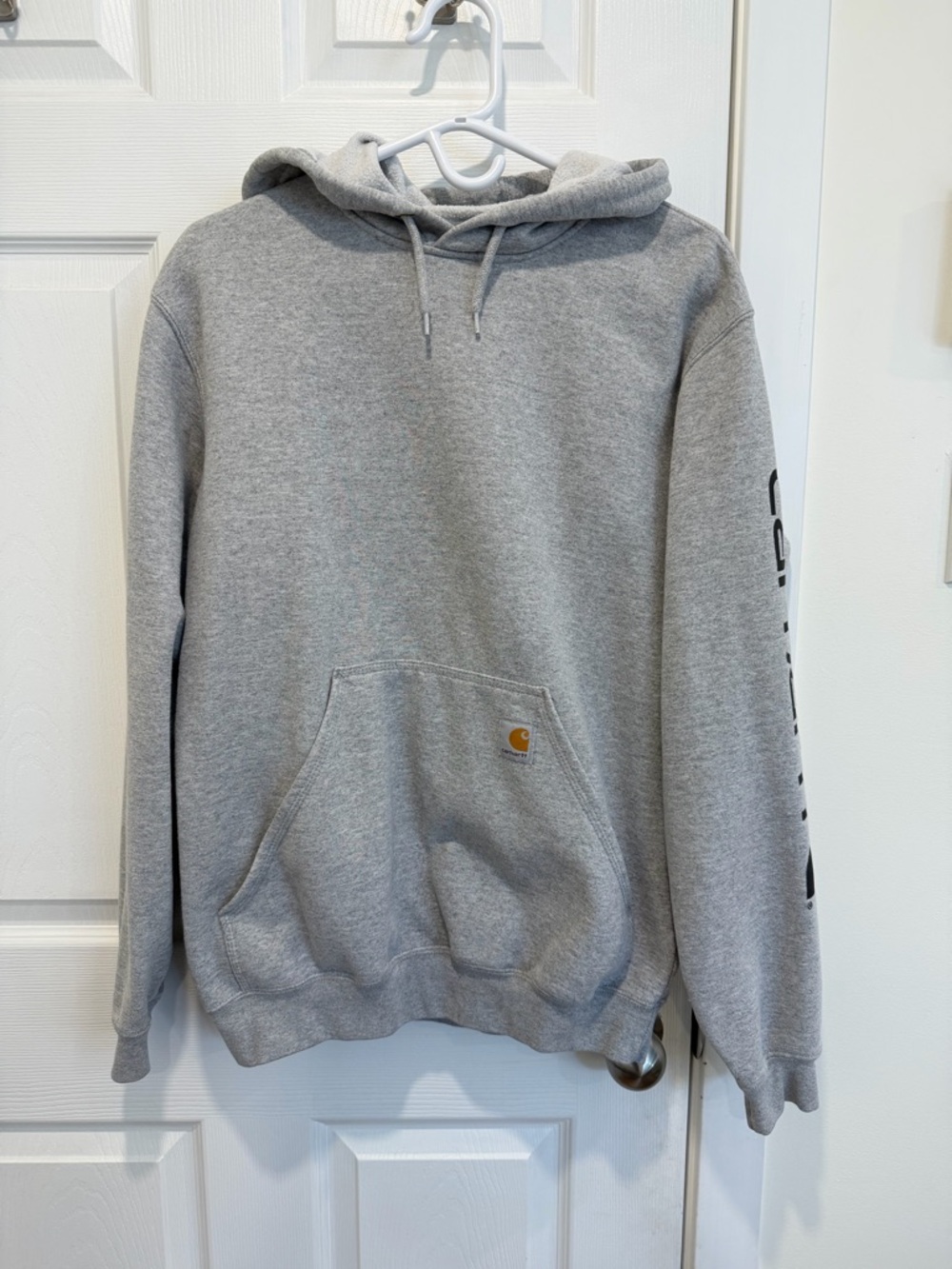 Carhartt Men's Grey Logo Hoodie